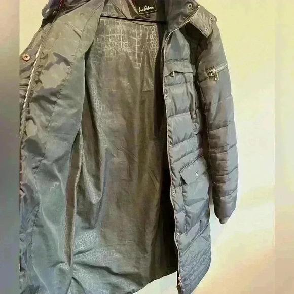 SAM EDELMAN Quilted Hooded Down Puffer COAT Faux Fur  Jacket Sz Small - Picture 2 of 8